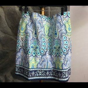 Talbots women’s blue/green skirt size 16